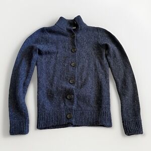 Boden Navy Blue Button-Front Knit Cardigan